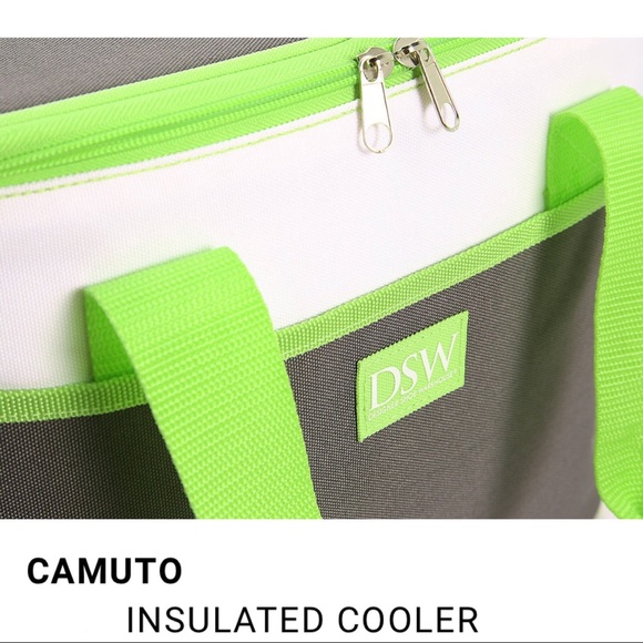 🆕 Insulated Travel Cooler Bag Grn/Grey CAMUTO DSW - Picture 5 of 12